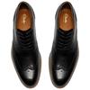 CLARKS  MENS  SHOE - BLACK LEATHER